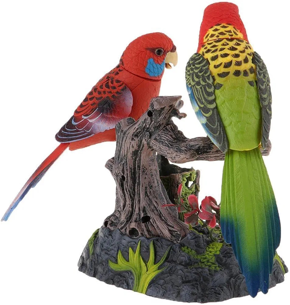 MERISHOPP Simulated Chirping Dancing Parrot Realistic Motion Sensor Singing Moving Toy
