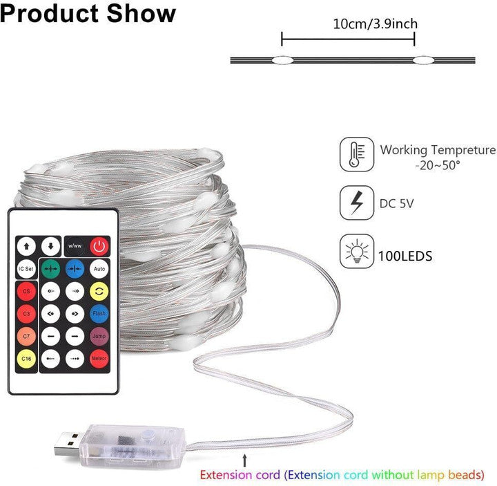 RGB String Lights RGB Color Changing 5Volt YO90